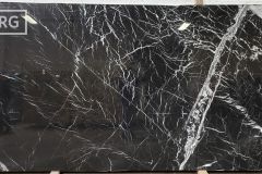 Nero Marquina Polished Marble (approx 115x70) [Lot #268]*Dublin