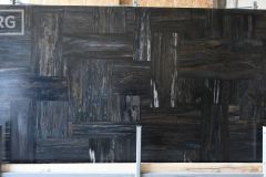 Petrified Wood Black Retro Satin Semi-Precious (119x63) [Lot #734]