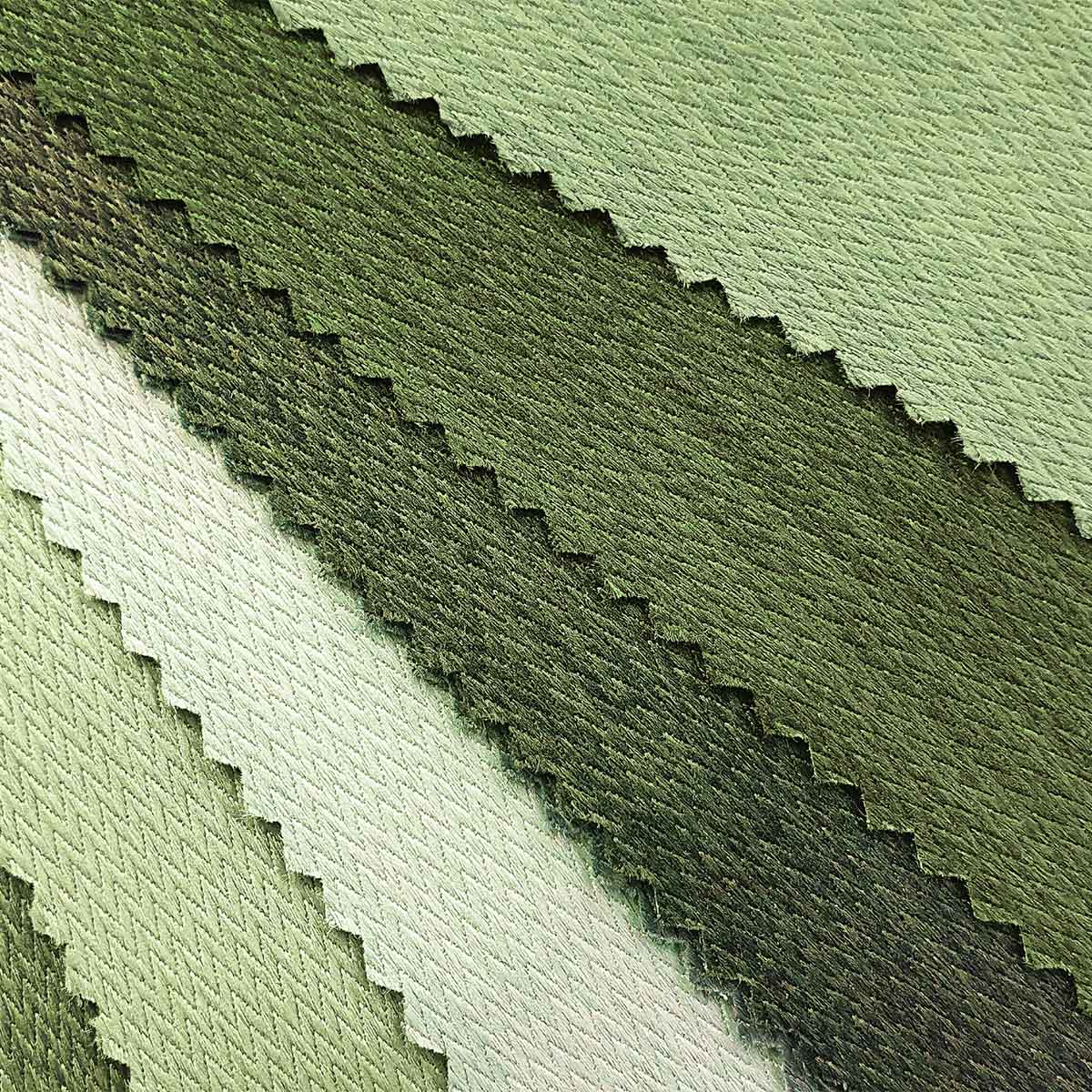 green fabric samples